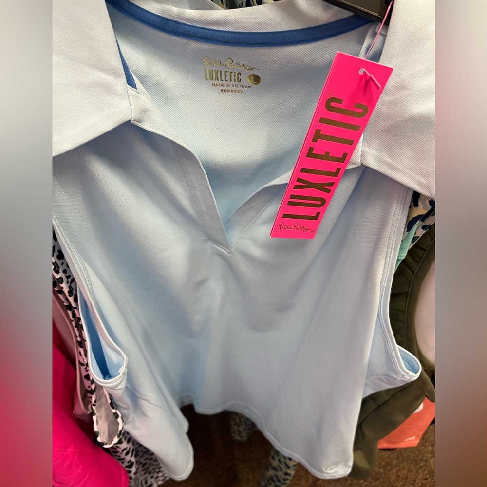 Lilly Pulitzer light blue polo